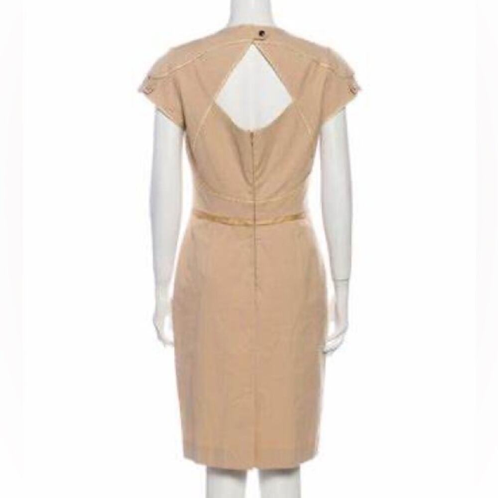 Zac Posen Khaki Eclipse Sheath Cocktail Dress Size 6 - Picture 2 of 16